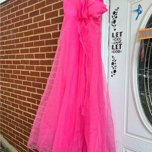 Elegant Pink Backless Dress